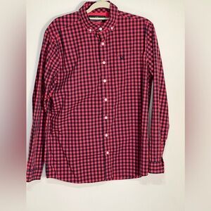 Coast Red & Blue "The Marlin Buttondown" Button Down Shirt Size MEDIUM Cotton